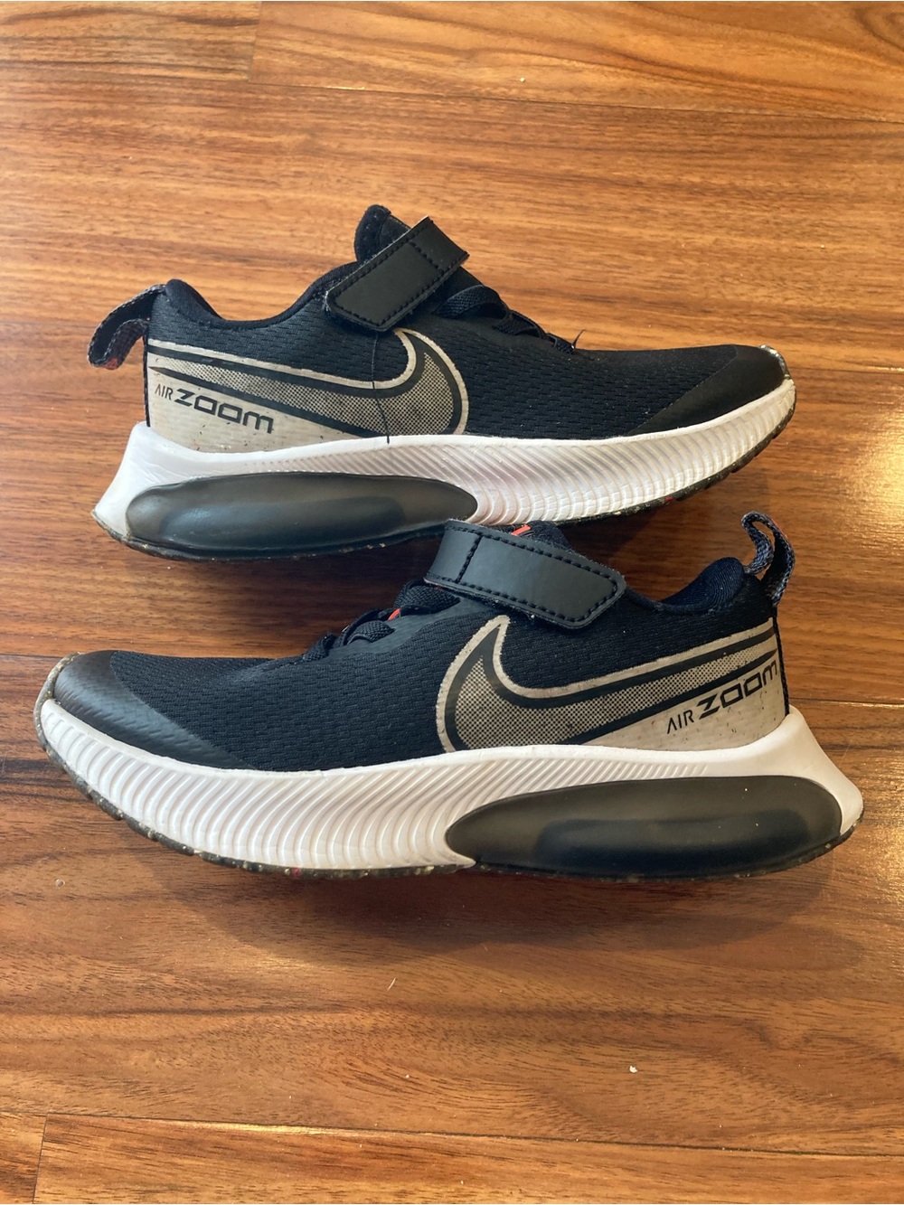 Nike Kids Black and White Air Zoom Sneakers